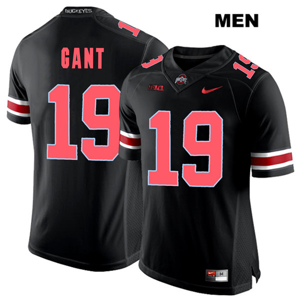 Ohio State Buckeyes Men's Dallas Gant #19 Red Number Black Authentic Nike College NCAA Stitched Football Jersey QC19D46LH
